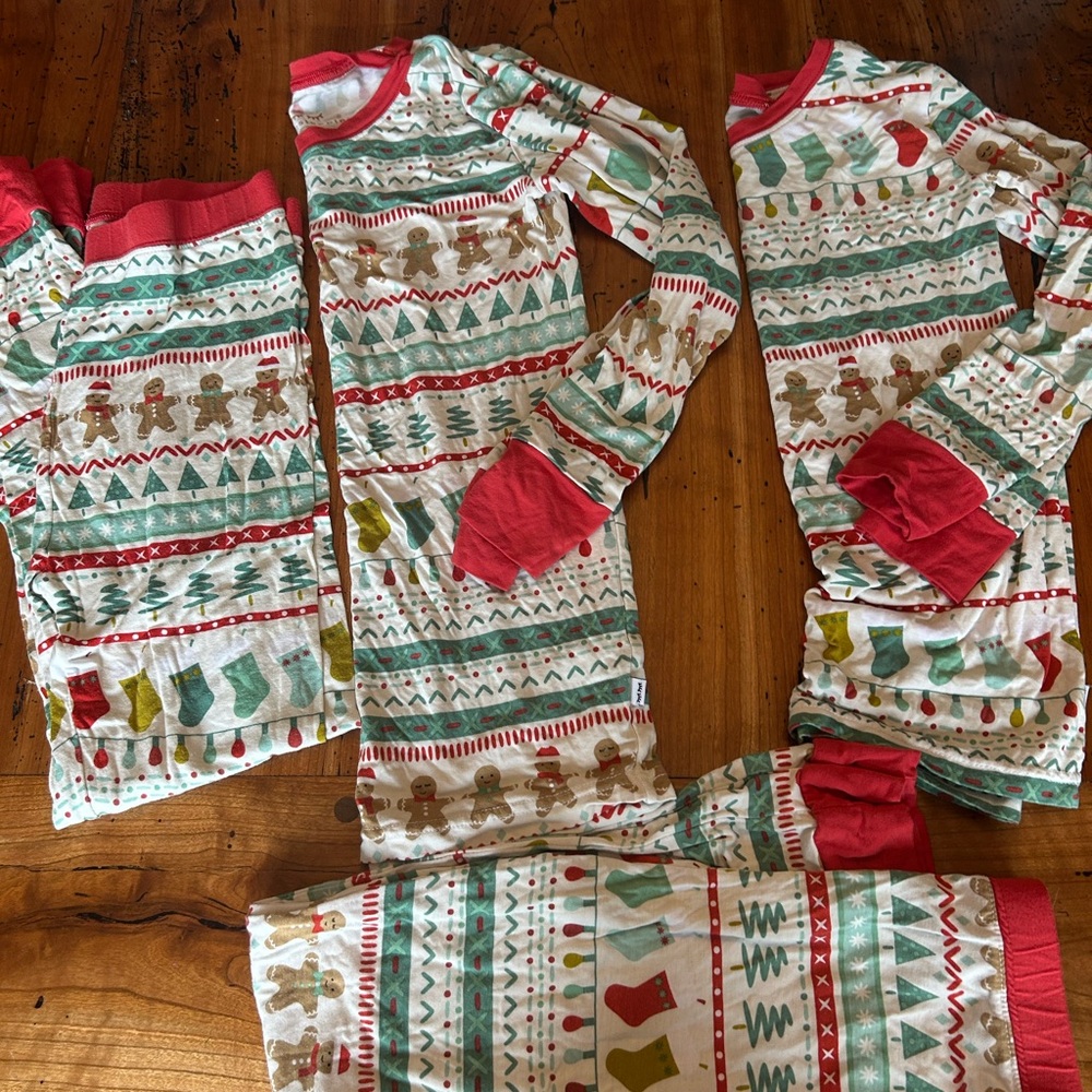 Set of 2–Little Sleepies holiday pajamas size 7/8 AND 9/10